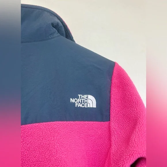 THE NORTH FACE Denali Polartec Pink BlackFleece Full Zip‎ Coat Jacket Small - Picture 9 of 16